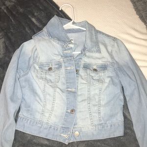 Cropped jean jacket